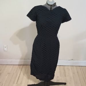 Vintage 1960s style Henry-lee navy wiggle dress size med